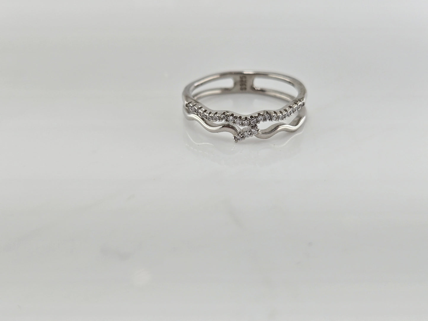 Serene Wave Silver Ring