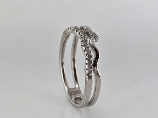 Serene Wave Silver Ring
