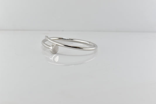 Silver Linear Nail Bracelet