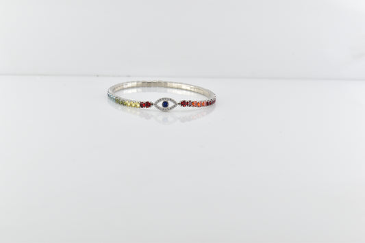 Silver Evil Eye Bracelet