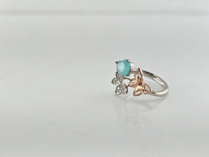 Flutter Heart Silver Ring