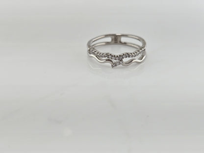 Serene Wave Silver Ring
