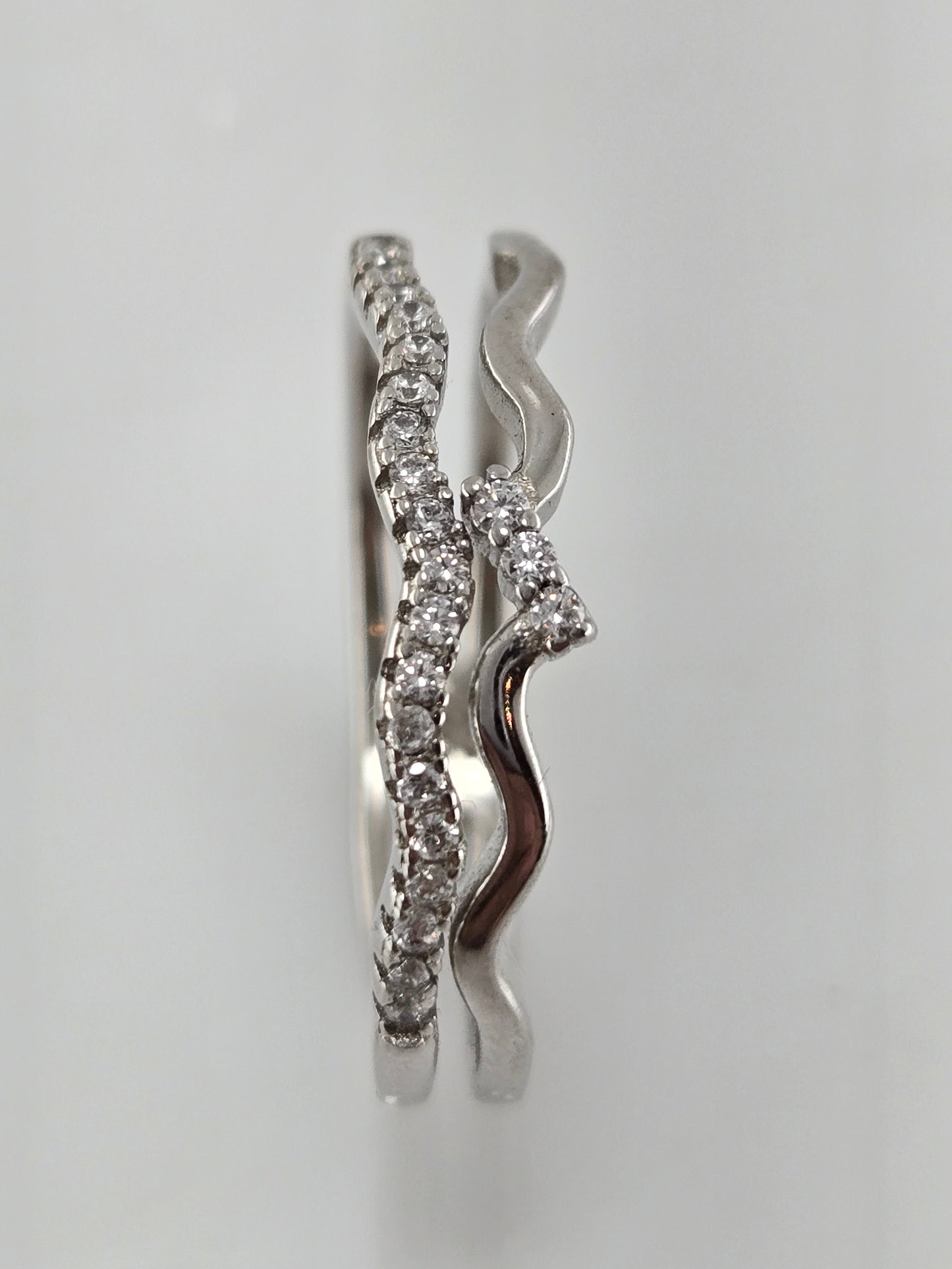 Serene Wave Silver Ring