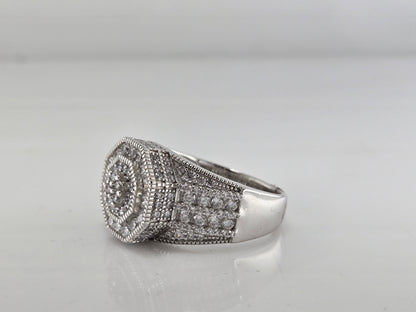 Imperial Halo Silver Ring