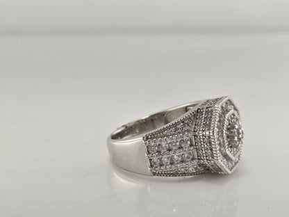 Imperial Halo Silver Ring