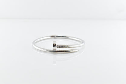 Silver Linear Nail Bracelet