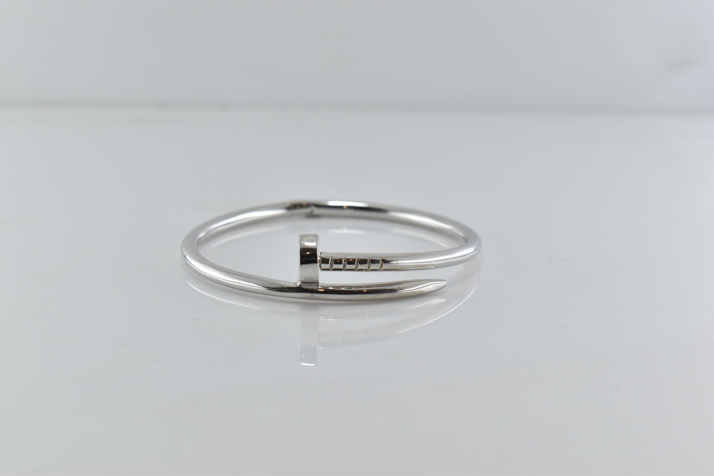 Silver Linear Nail Bracelet