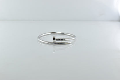 Silver Linear Nail Bracelet