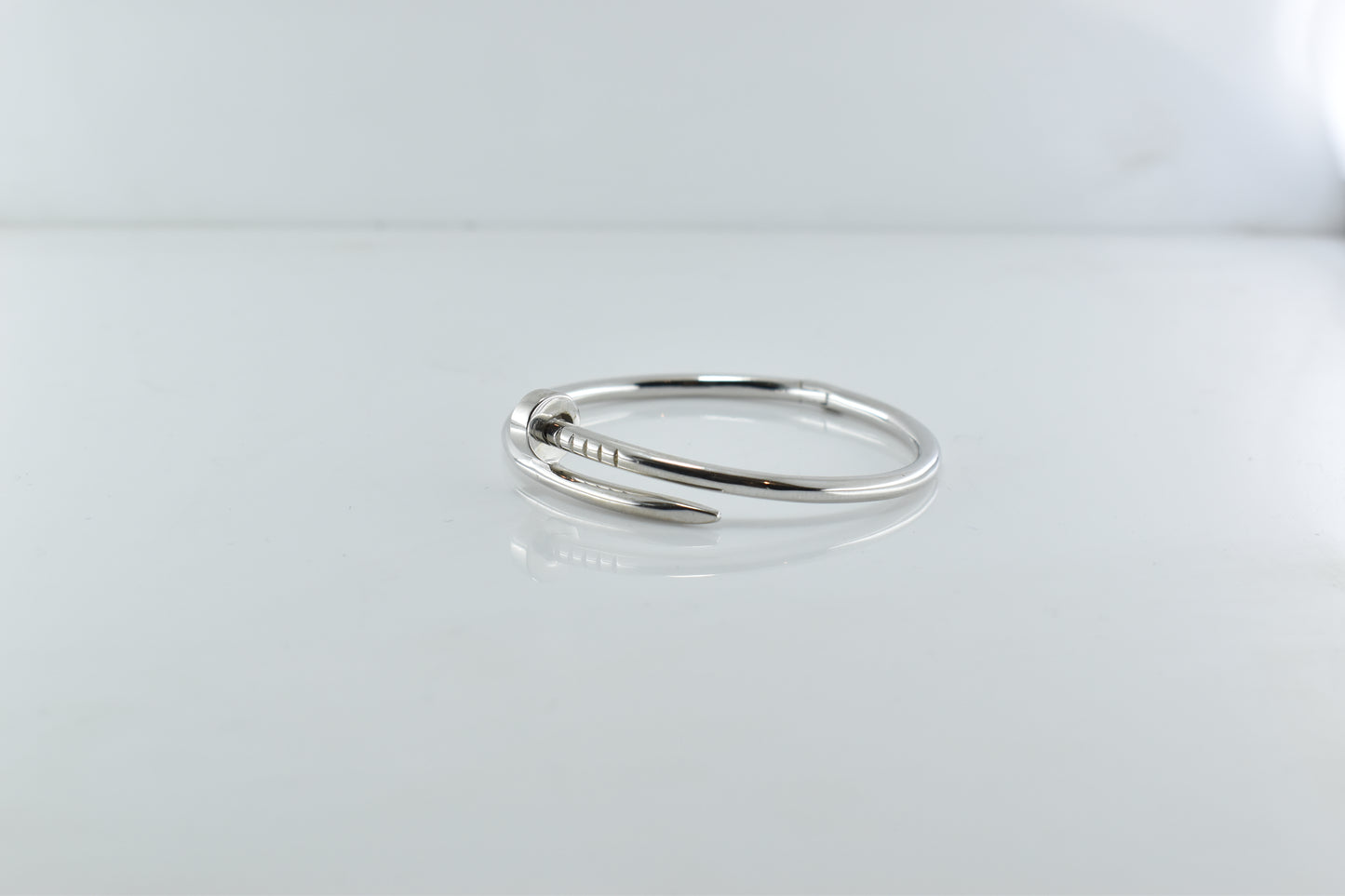Silver Linear Nail Bracelet