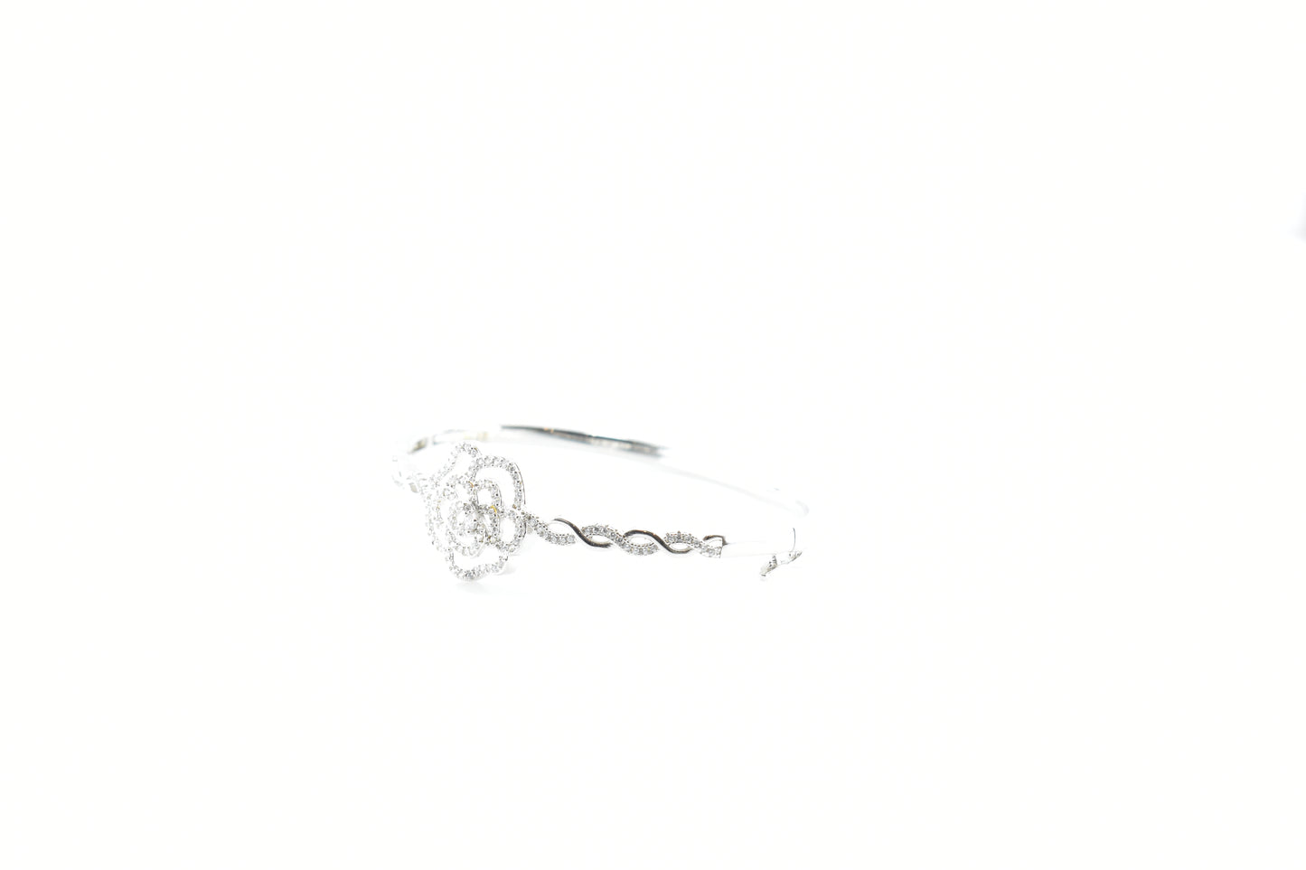 Silver Rosette Bangle