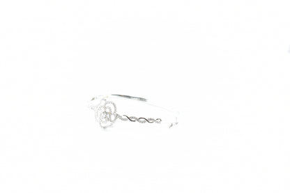 Silver Rosette Bangle