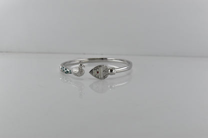 Vel & Mayil Silver Bracelet