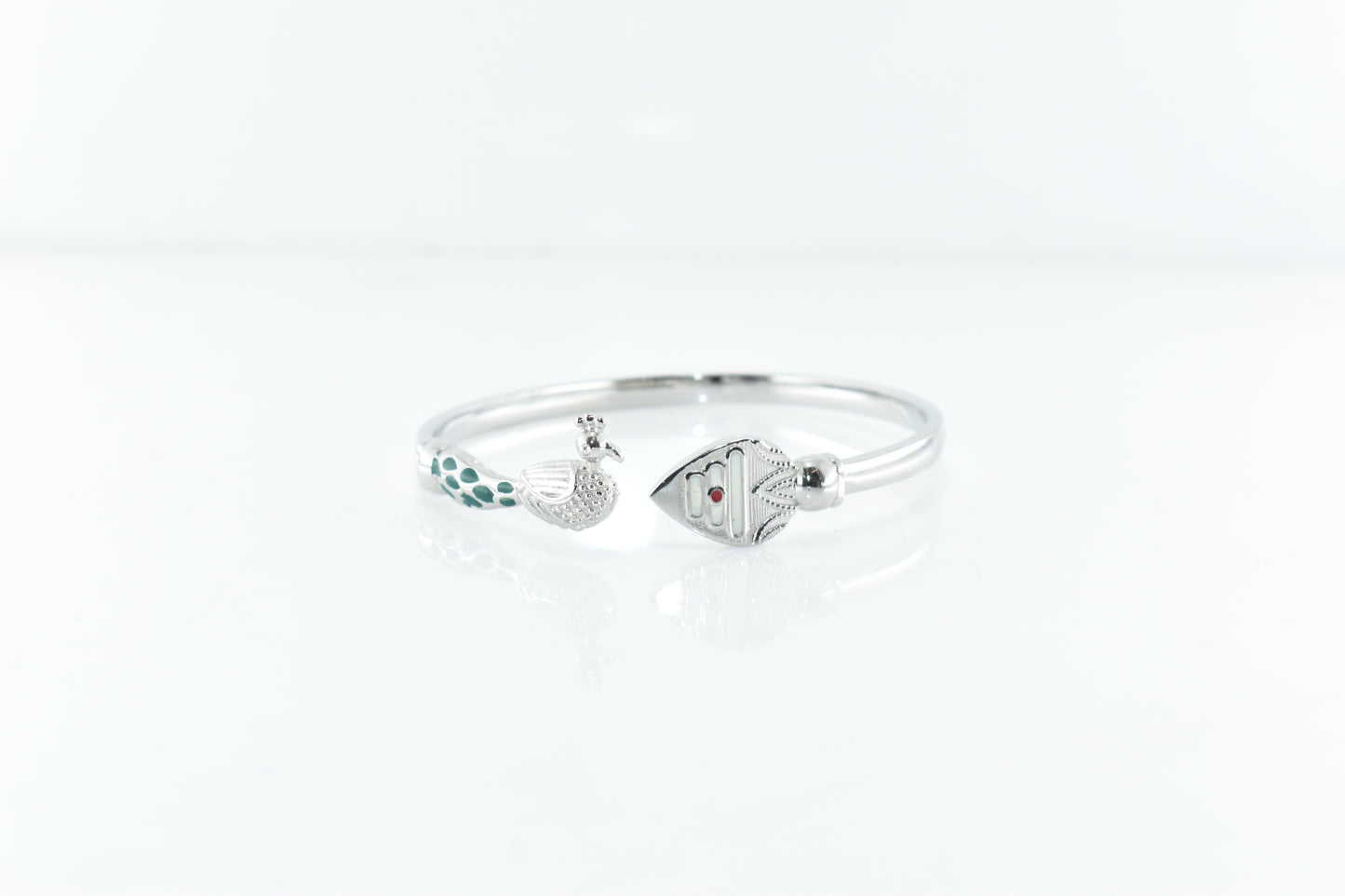 Vel & Mayil Silver Bracelet