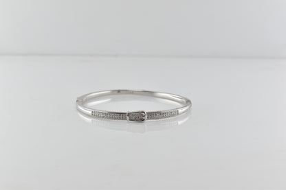 Silver Grandeur Buckle Bracelet