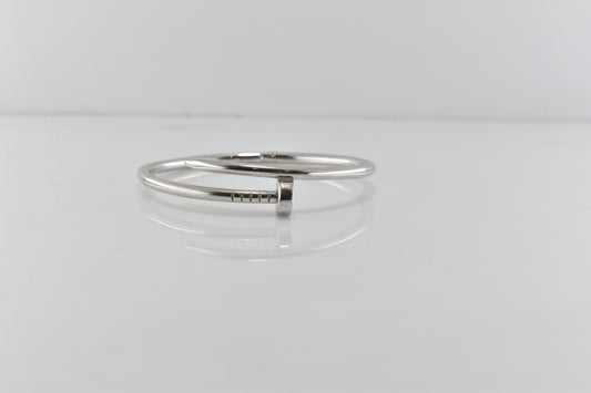 Silver Linear Nail Bracelet