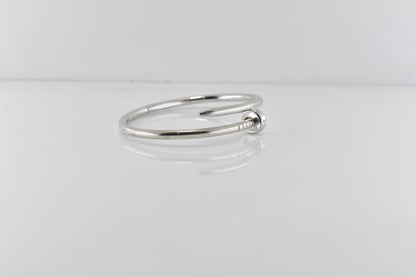 Silver Linear Nail Bracelet