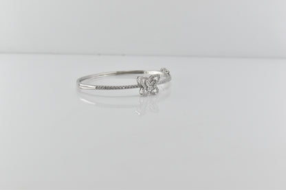 Silver Butterfly Solitaire Bracelet