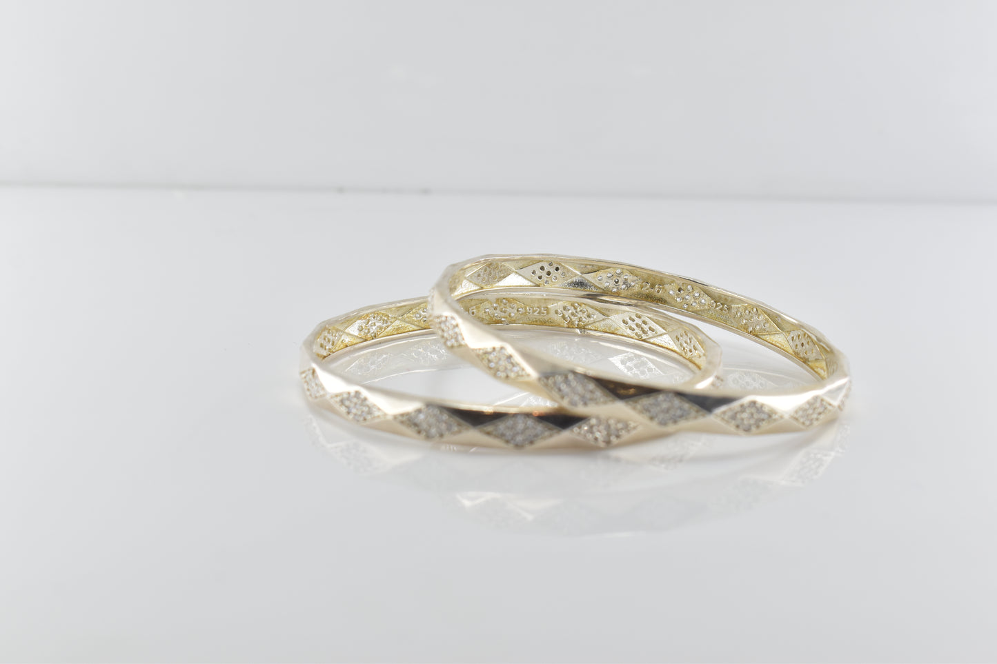 Silver Diamond-Link Bracelet