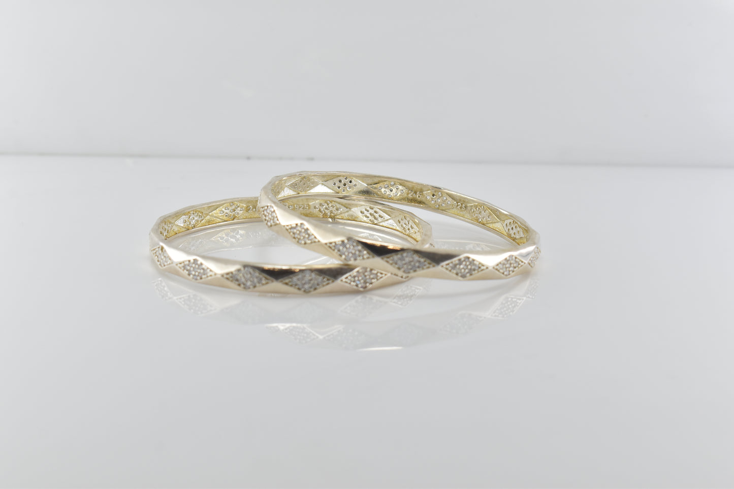 Silver Diamond-Link Bracelet