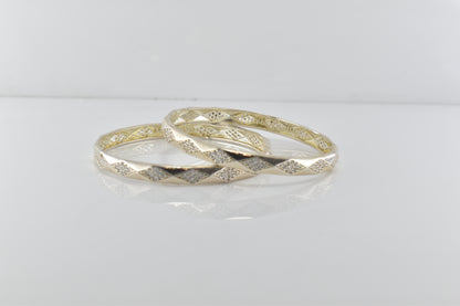 Silver Diamond-Link Bracelet