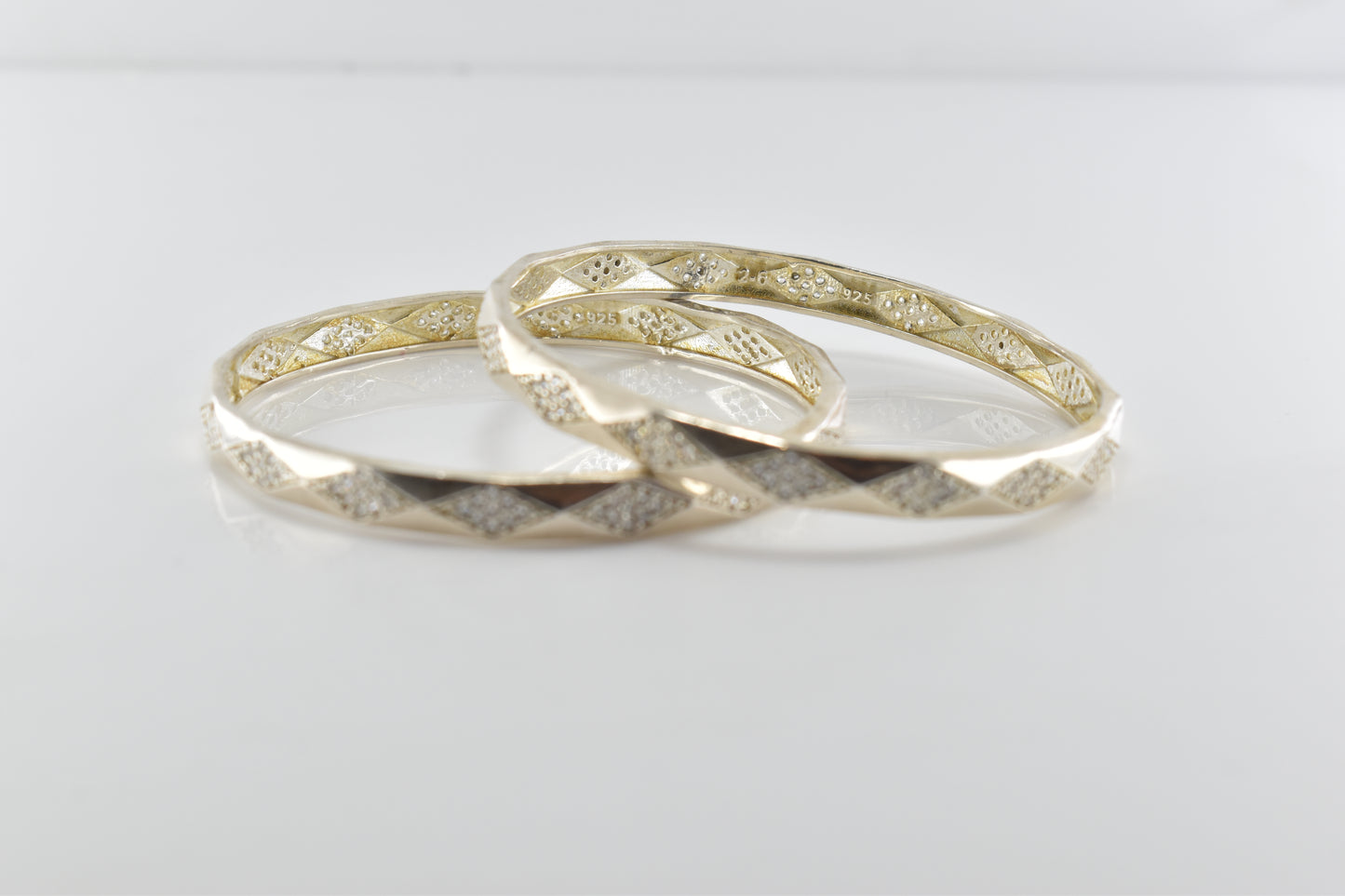 Silver Diamond-Link Bracelet
