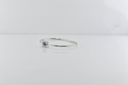Silver Sapphire Solitaire Bracelet
