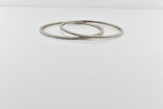 Silver Shimmering Stone Bracelet