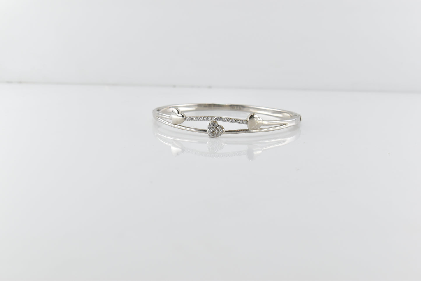 Sweetheart Trio Silver Bracelet