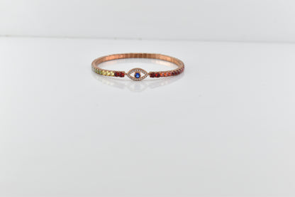 Rose Gold Evil Eye Bracelet