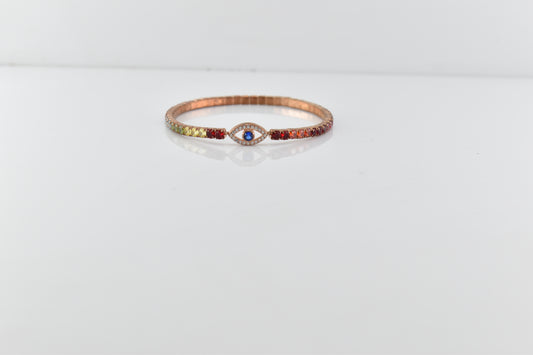 Rose Gold Evil Eye Bracelet