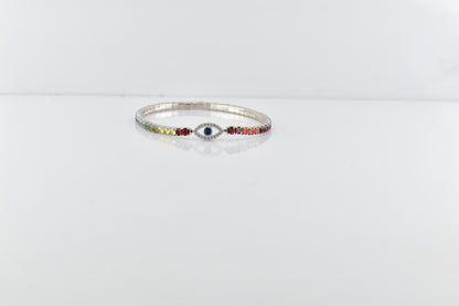 Silver Evil Eye Bracelet