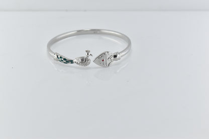Vel & Mayil Silver Bracelet