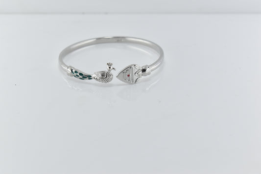 Vel & Mayil Silver Bracelet